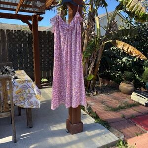 Floral Pink Maxi Dress